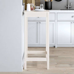 vidaXL Bar Table White 50x50x110 cm Solid Wood Pine 1