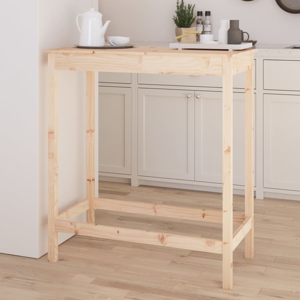 vidaXL Bar Table 100x50x110 cm Solid Wood Pine 3