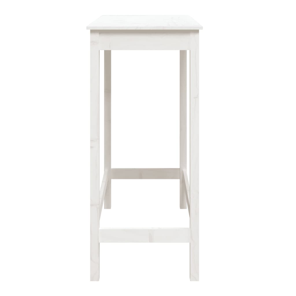 vidaXL Bar Table White 100x50x110 cm Solid Wood Pine 6