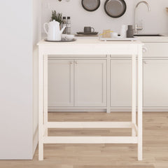 vidaXL Bar Table White 100x50x110 cm Solid Wood Pine 1