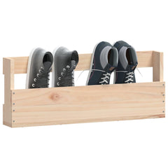 vidaXL Wall-mounted Shoe Racks 2 pcs 59x9x23 cm Solid Wood Pine 4