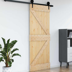 Door NARVIK Solid Pine Wood (Untreated) Natural Triangle 70 x 210 cm