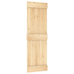 Flat Door NARVIK Solid Pine Wood (Untreated) Natural Normal 70 x 210 cm