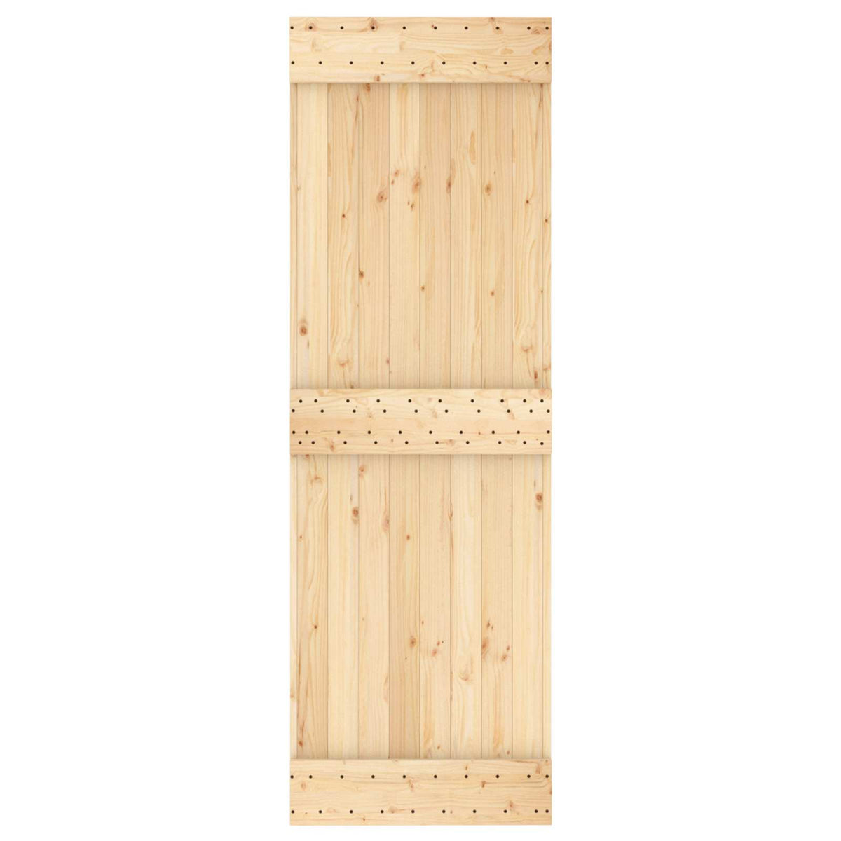 Flat Door NARVIK Solid Pine Wood (Untreated) Natural Normal 70 x 210 cm