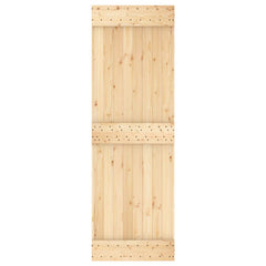 Flat Door NARVIK Solid Pine Wood (Untreated) Natural Normal 70 x 210 cm
