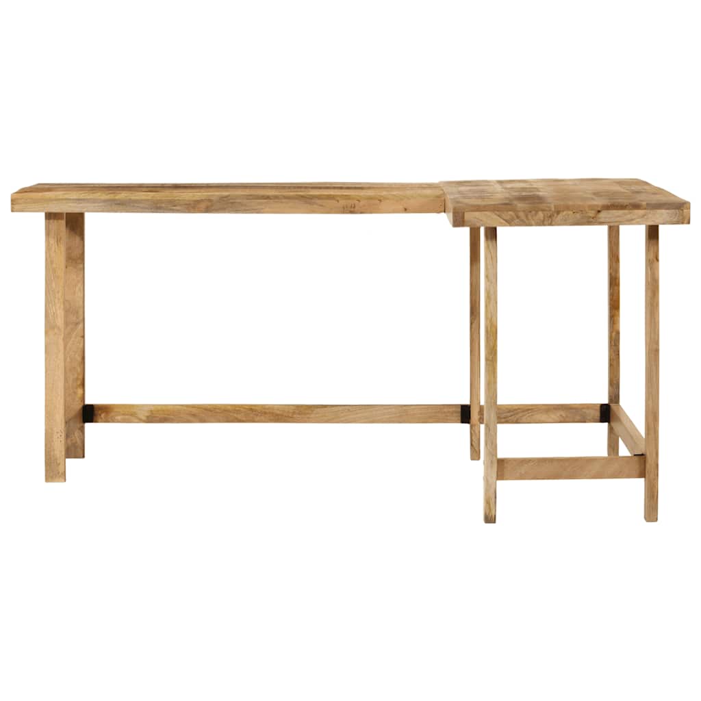 vidaXL Desk 165x110x75 cm Solid Wood Mango 3