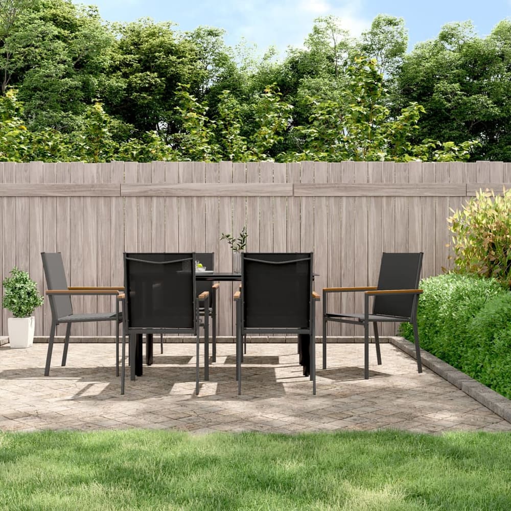 Garden Chairs Black 55x61,5x90 cm Textilene and Steel 6