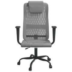 vidaXL Office Chair Height Adjustable Grey Mesh Fabric and Faux Leather 3