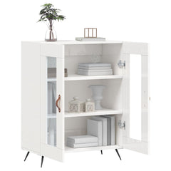 vidaXL Sideboard High Gloss White 69.5x34x90 cm Engineered Wood 4