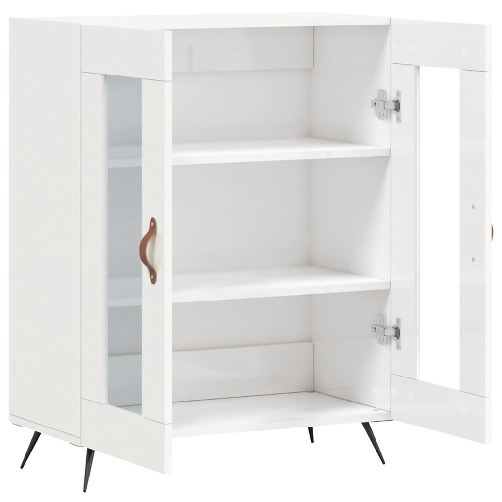 vidaXL Sideboard High Gloss White 69.5x34x90 cm Engineered Wood 6