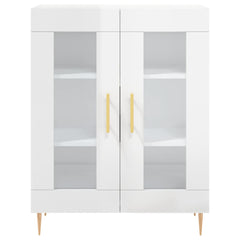 vidaXL Sideboard High Gloss White 69.5x34x90 cm Engineered Wood 5