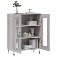 vidaXL Sideboard Grey Sonoma 69.5x34x90 cm Engineered Wood 4