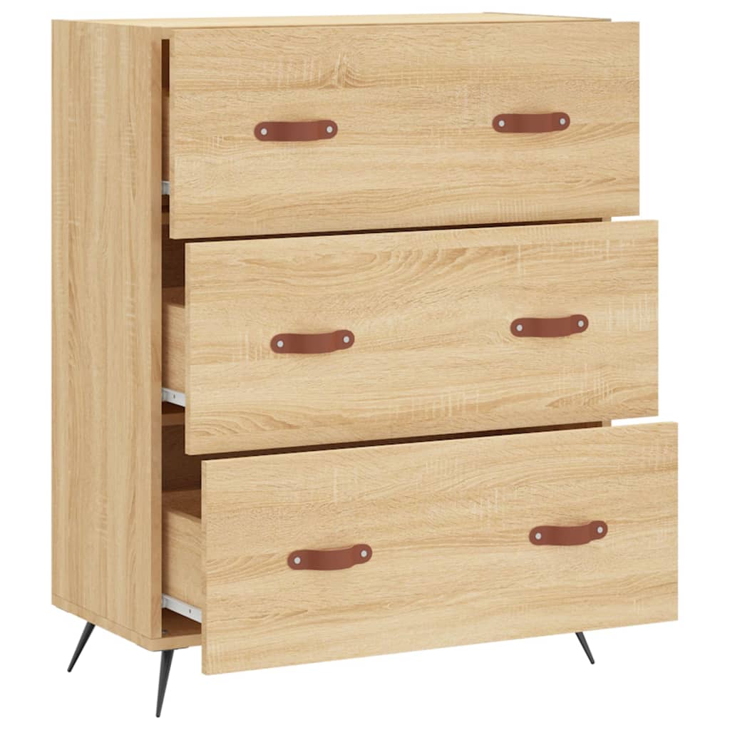 Chest of Drawers 69,5x34x90 cm Engineered Wood Sonoma oak