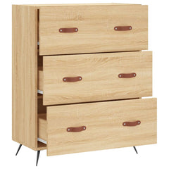 Chest of Drawers 69,5x34x90 cm Engineered Wood Sonoma oak