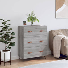 Chest of Drawers 69,5x34x90 cm Engineered Wood Grey sonoma