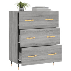vidaXL Sideboard Grey Sonoma 69.5x34x90 cm Engineered Wood 4