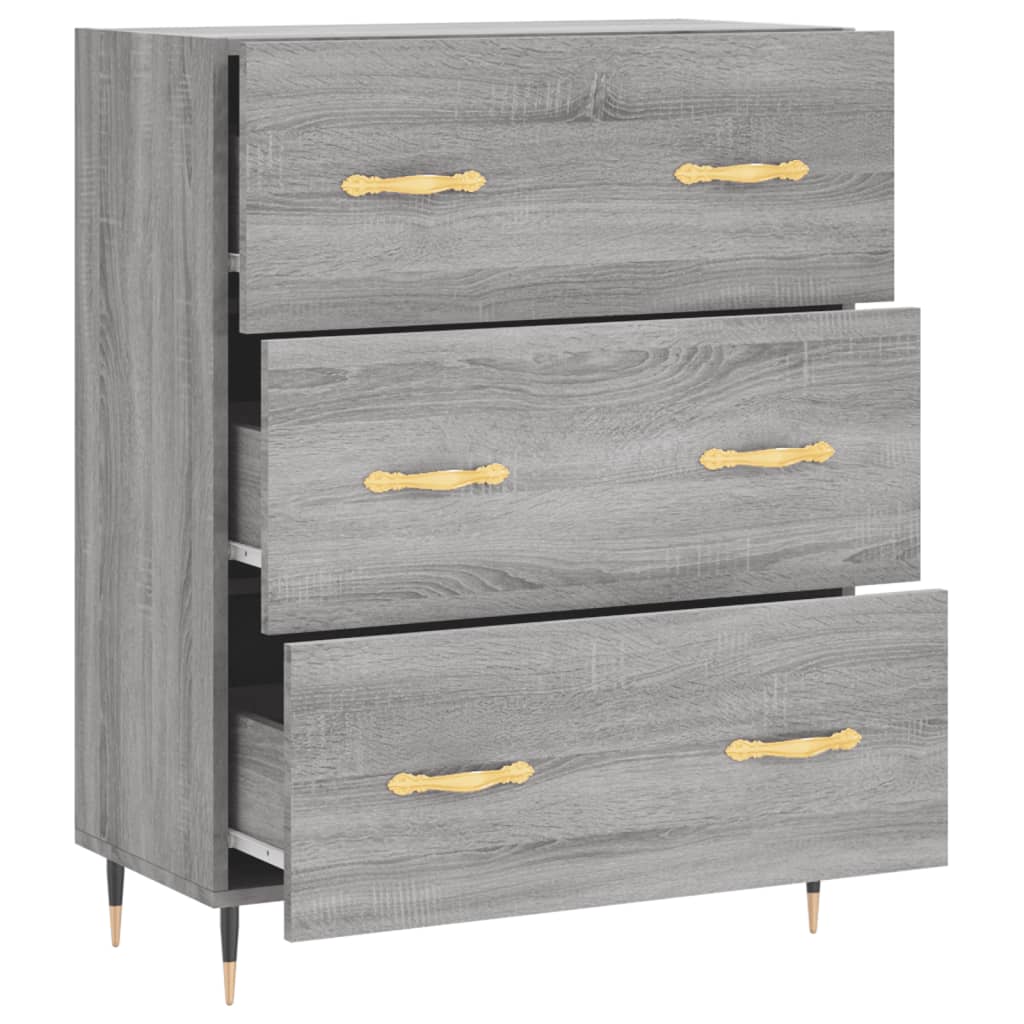 vidaXL Sideboard Grey Sonoma 69.5x34x90 cm Engineered Wood 6
