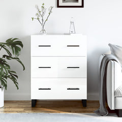 Sideboard 69,5x34x90 cm Engineered Wood High gloss white