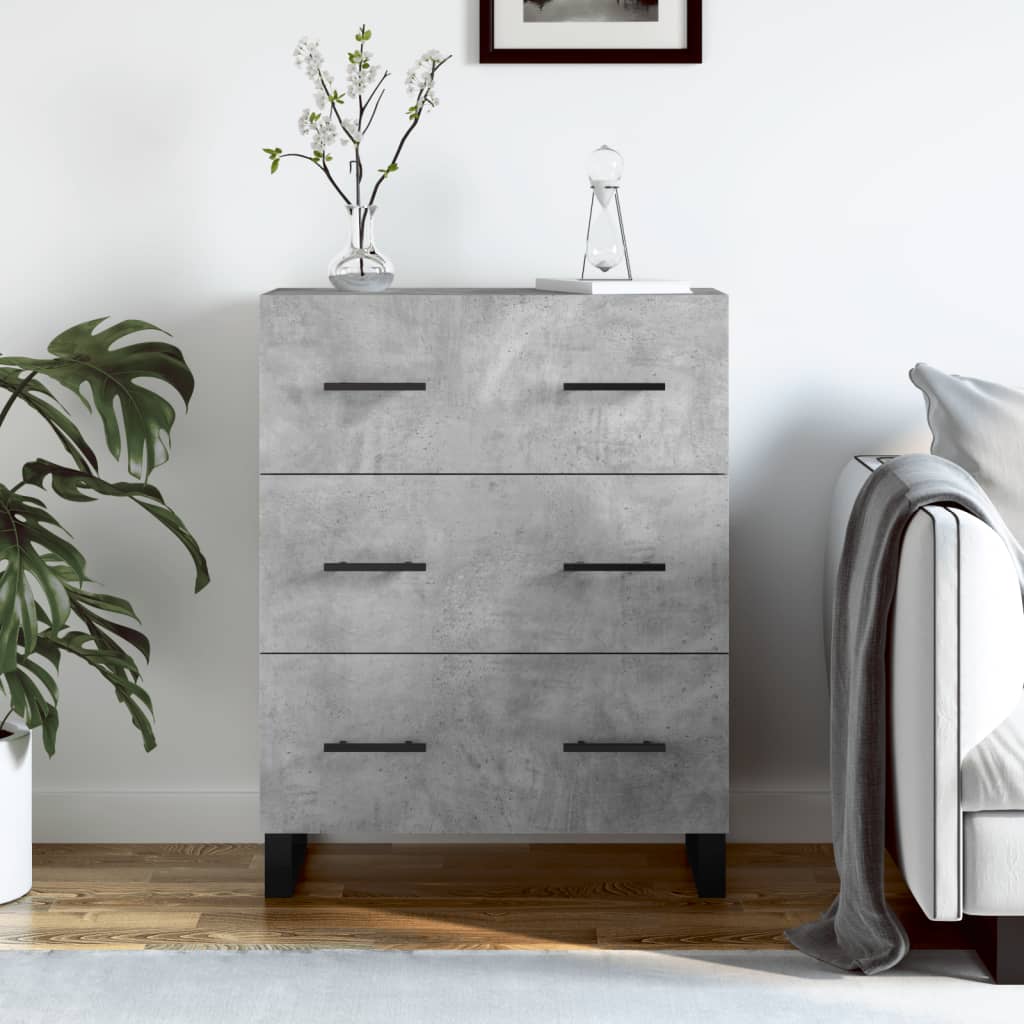 Sideboard 69,5x34x90 cm Engineered Wood Concrete grey