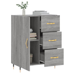 vidaXL Sideboard Grey Sonoma 69.5x34x90 cm Engineered Wood 4
