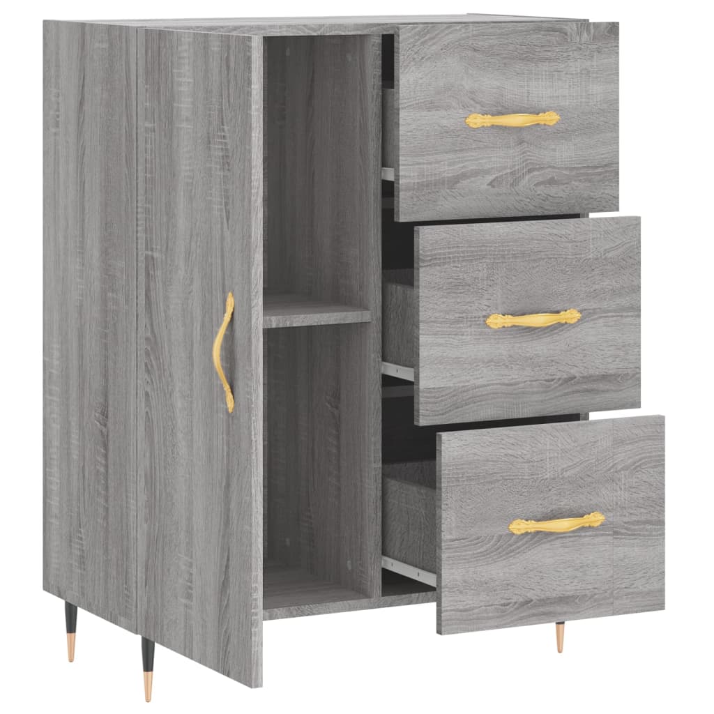 vidaXL Sideboard Grey Sonoma 69.5x34x90 cm Engineered Wood 6