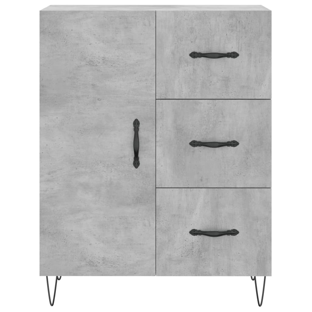 vidaXL Sideboard Concrete Grey 69.5x34x90 cm Engineered Wood 5