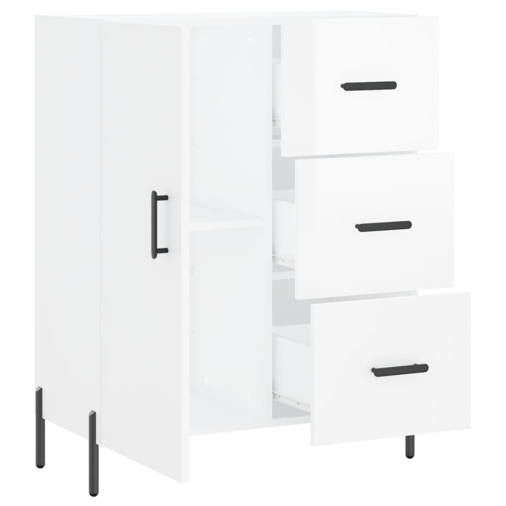 vidaXL Sideboard High Gloss White 69,5x34x90 cm Engineered Wood 4