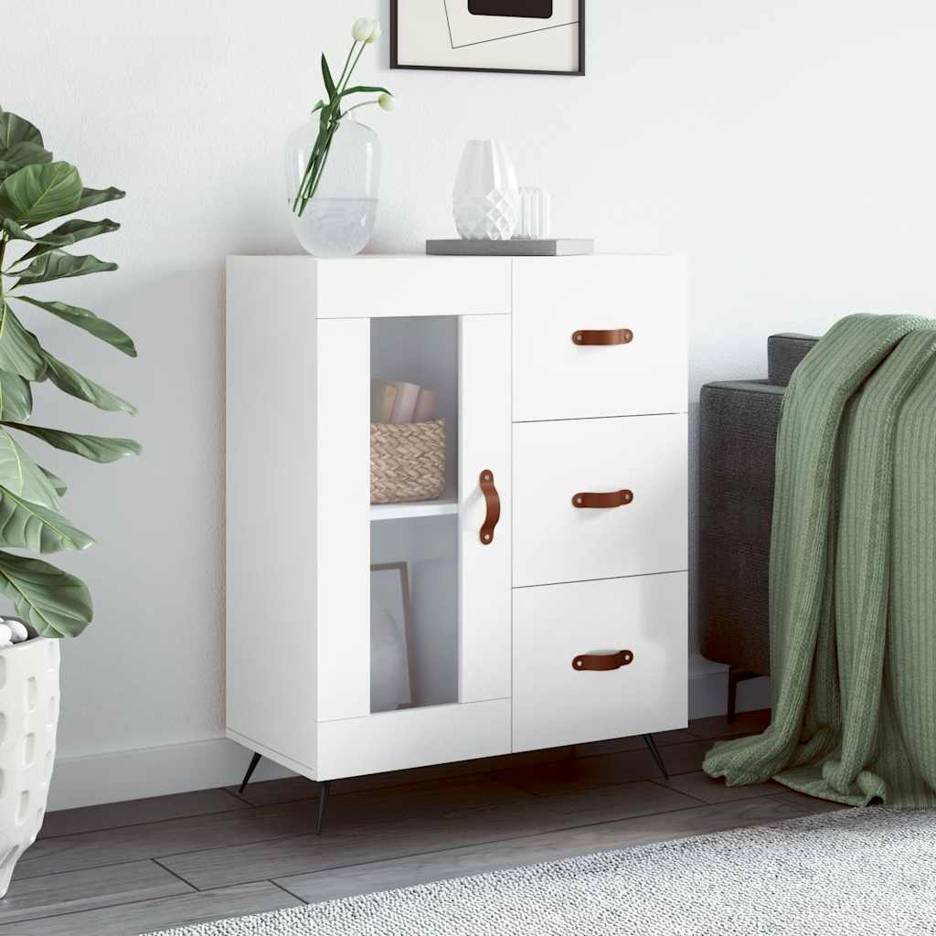 Sideboard 69,5x34x90 cm Engineered Wood High gloss white