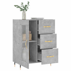 vidaXL Sideboard Concrete Grey 69.5x34x90 cm Engineered Wood 4