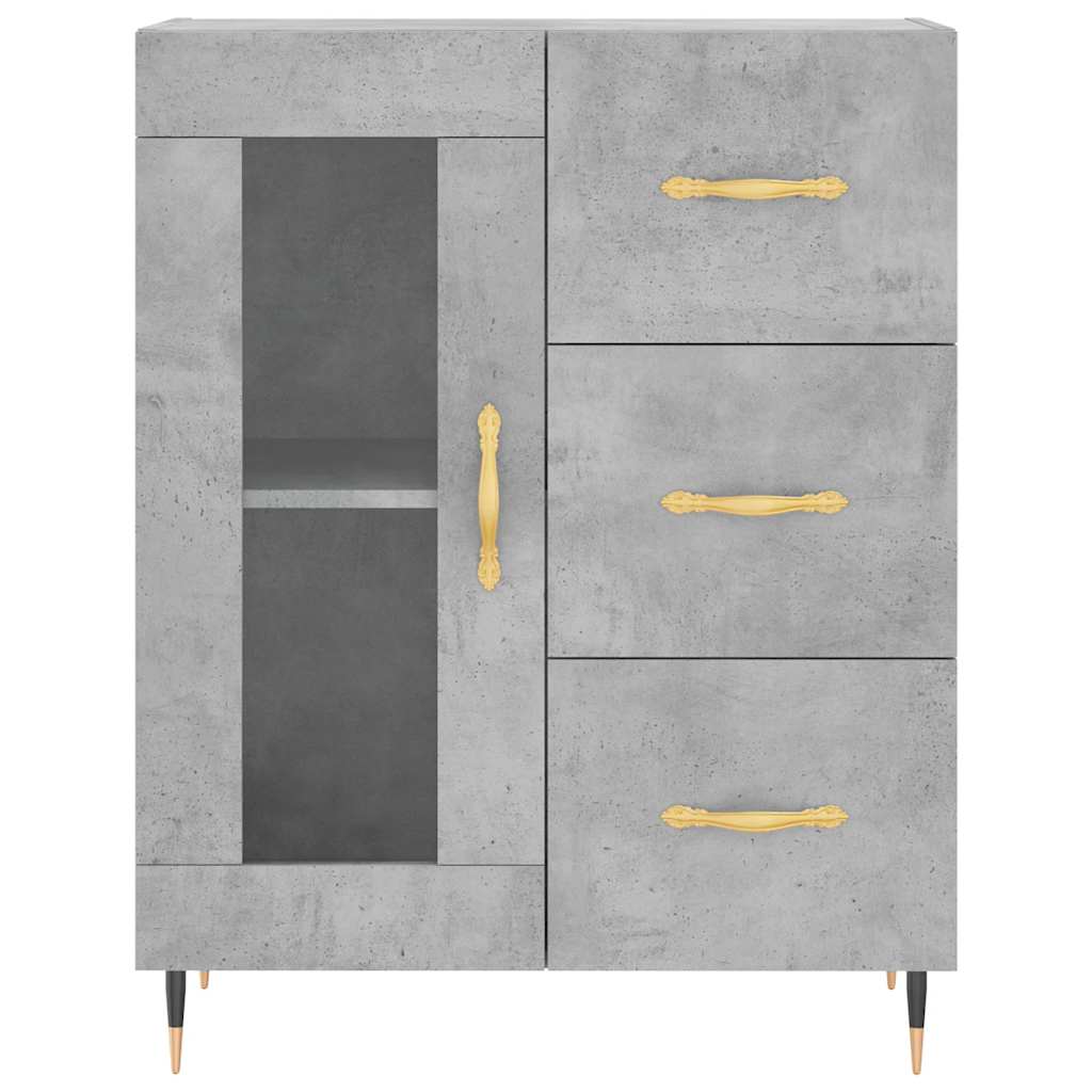 vidaXL Sideboard Concrete Grey 69.5x34x90 cm Engineered Wood 5