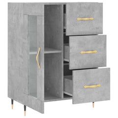 vidaXL Sideboard Concrete Grey 69.5x34x90 cm Engineered Wood 6