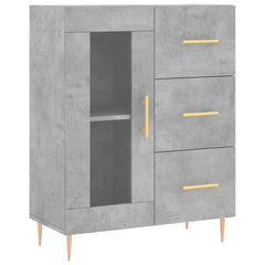 vidaXL Sideboard Concrete Grey 69.5x34x90 cm Engineered Wood 2