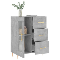 vidaXL Sideboard Concrete Grey 69.5x34x90 cm Engineered Wood 4