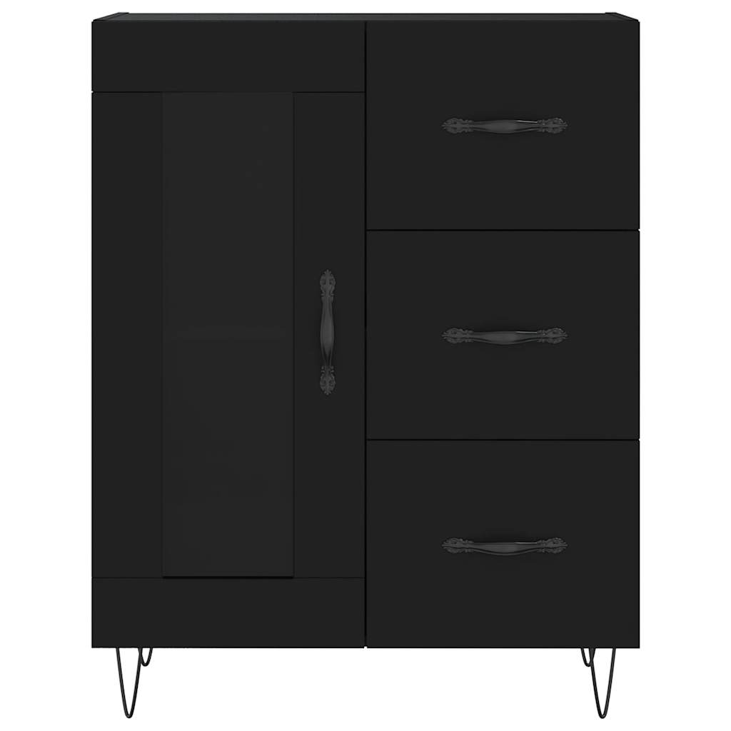 vidaXL Sideboard Black 69.5x34x90 cm Engineered Wood 5