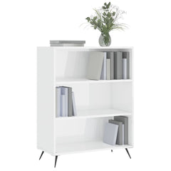 vidaXL Bookcase High Gloss White 69.5x32.5x90 cm Engineered Wood 3