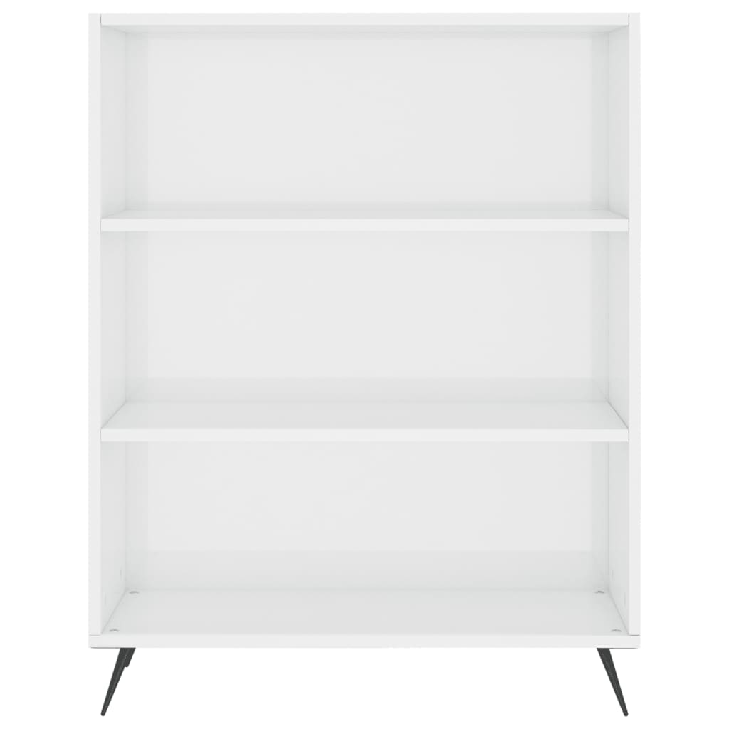 vidaXL Bookcase High Gloss White 69.5x32.5x90 cm Engineered Wood 4