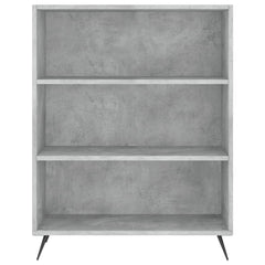 vidaXL Bookcase Concrete Grey 69.5x32.5x90 cm Engineered Wood 4