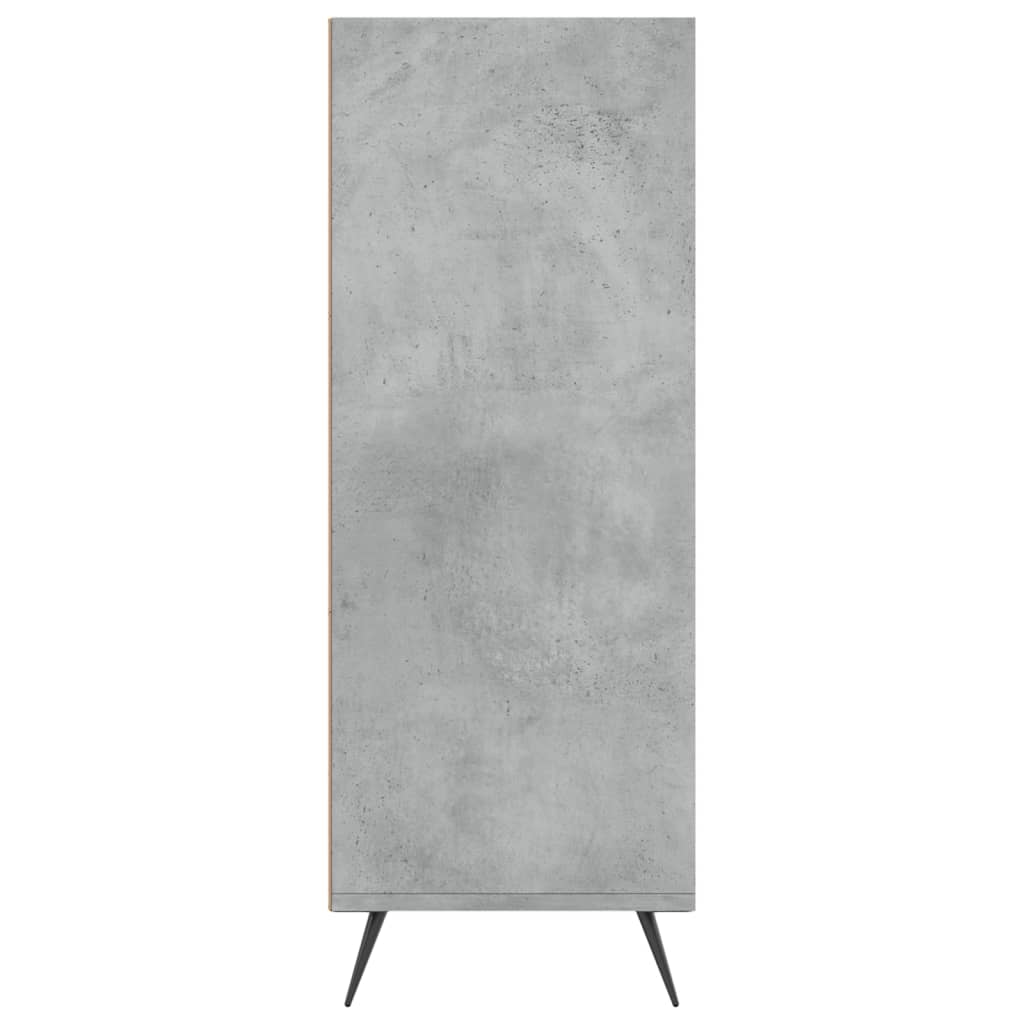 vidaXL Bookcase Concrete Grey 69.5x32.5x90 cm Engineered Wood 5