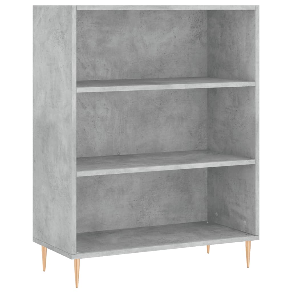 vidaXL Bookcase Concrete Grey 69.5x32.5x90 cm Engineered Wood 2