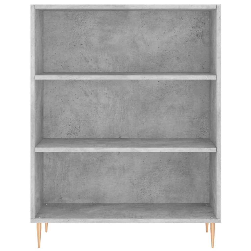 vidaXL Bookcase Concrete Grey 69.5x32.5x90 cm Engineered Wood 4