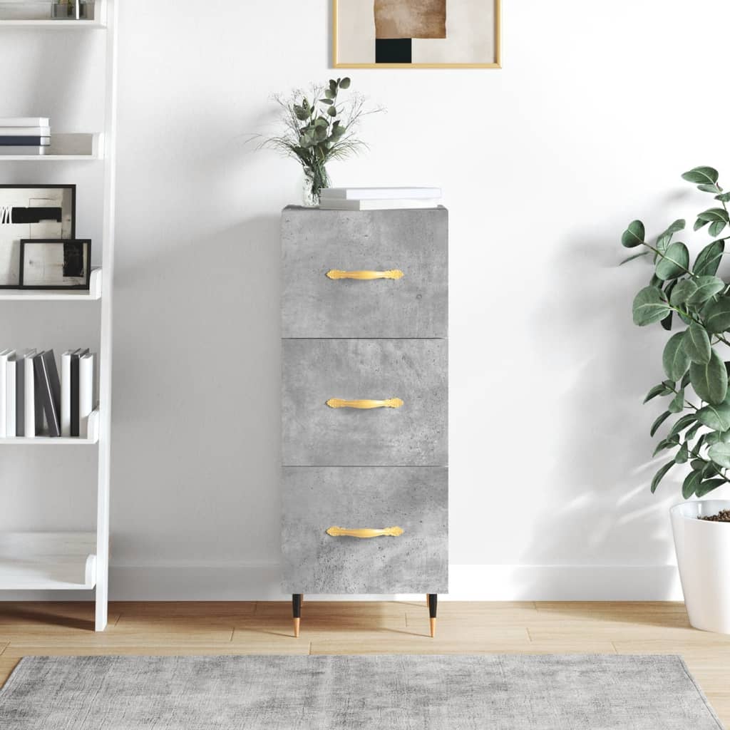 Sideboard 34,5x34x90 cm Engineered Wood Concrete grey