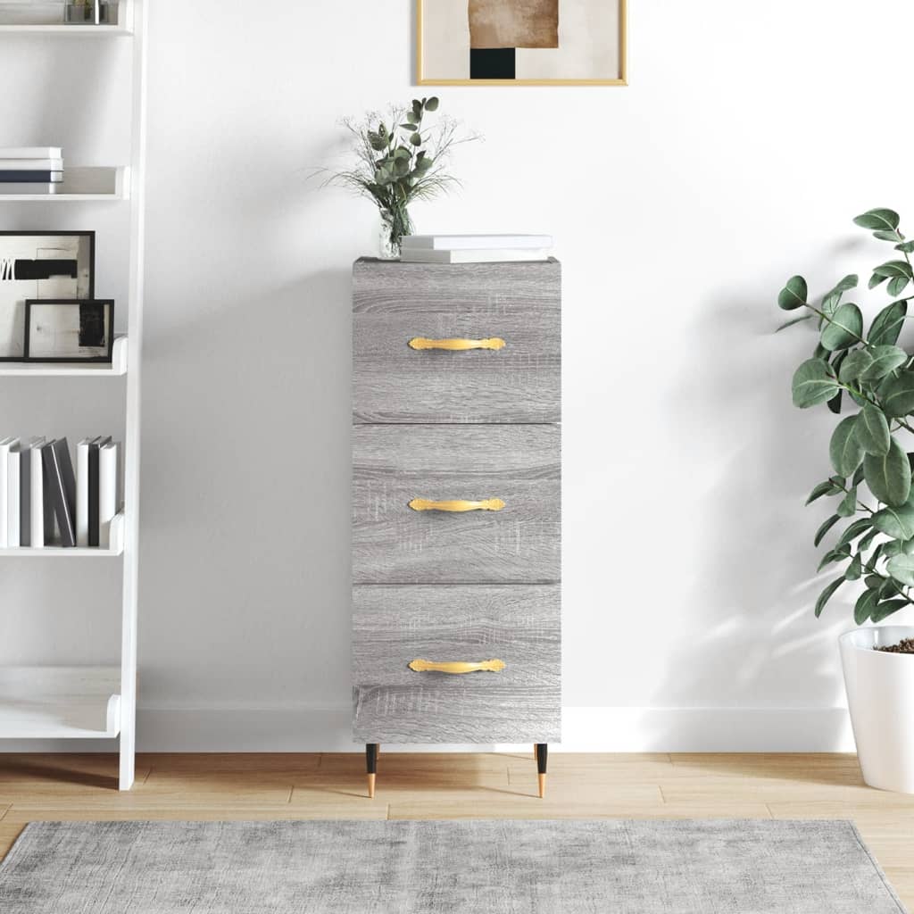 Sideboard 34,5x34x90 cm Engineered Wood Grey sonoma