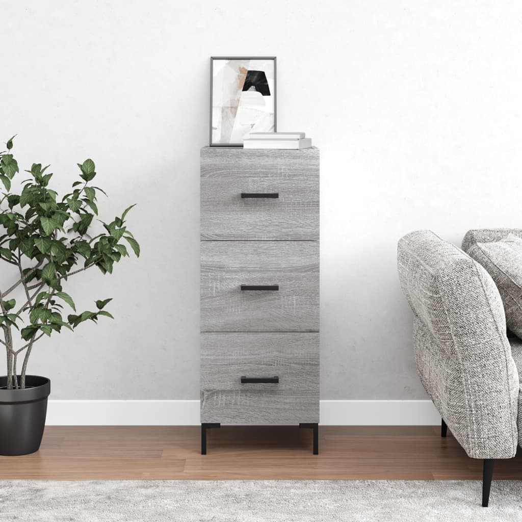 vidaXL Sideboard Grey Sonoma 34.5x34x90 cm Engineered Wood 1