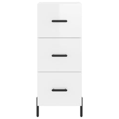 vidaXL Sideboard High Gloss White 34.5x34x90 cm Engineered Wood 6