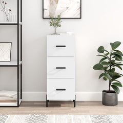 vidaXL Sideboard High Gloss White 34.5x34x90 cm Engineered Wood 1