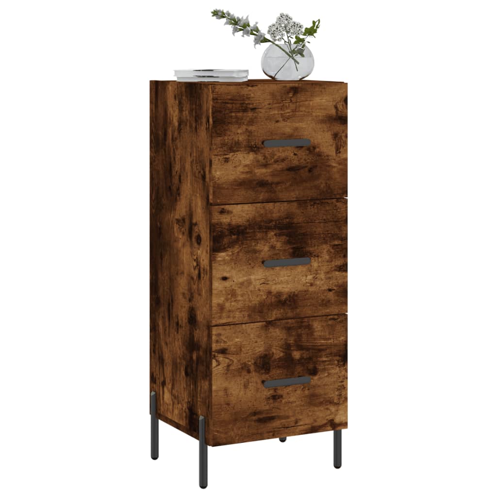 vidaXL Sideboard Smoked Oak 34.5x34x90 cm Engineered Wood 3