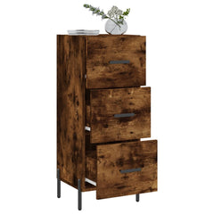 vidaXL Sideboard Smoked Oak 34.5x34x90 cm Engineered Wood 4