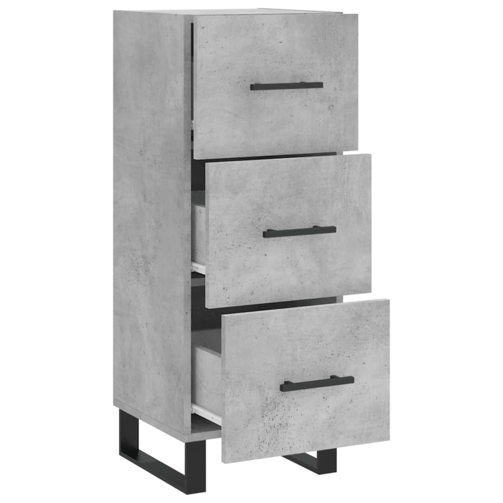 vidaXL Sideboard Concrete Grey 34.5x34x90 cm Engineered Wood 5