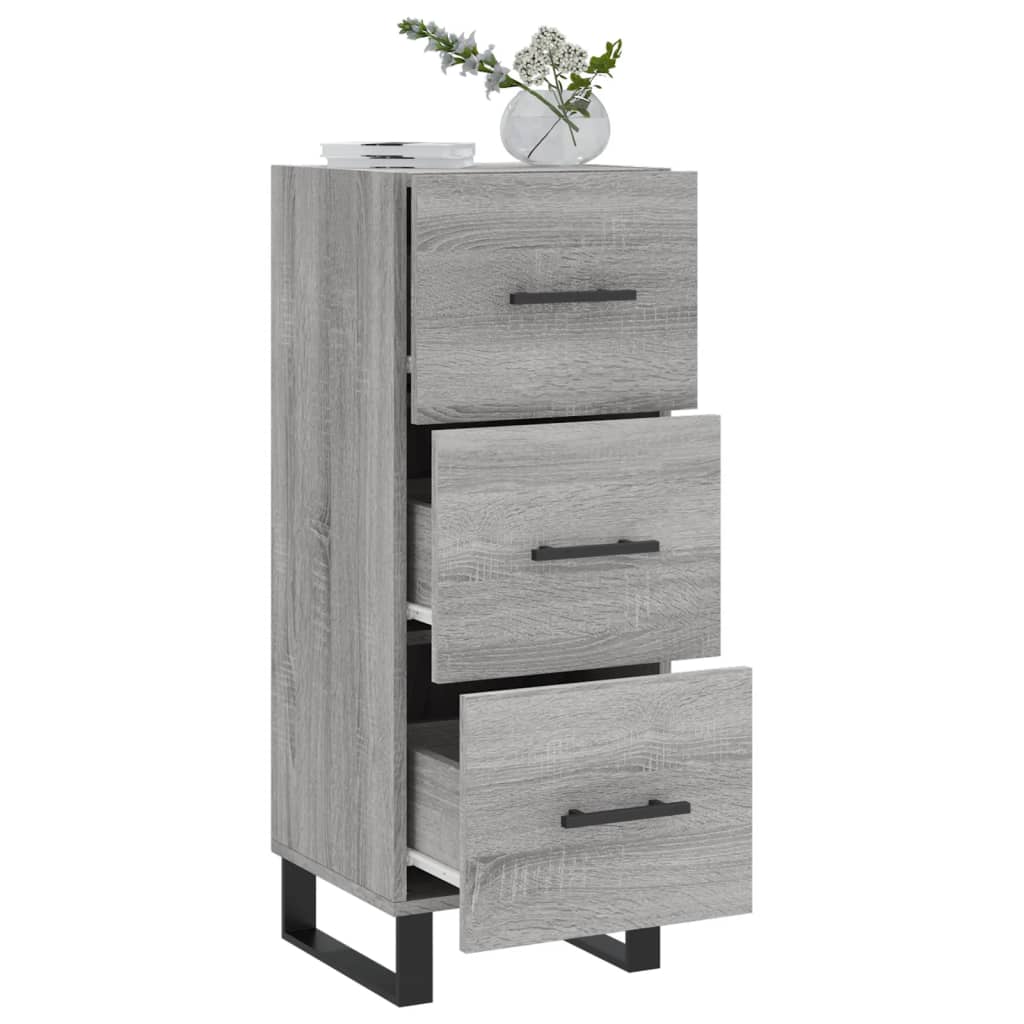 vidaXL Sideboard Grey Sonoma 34.5x34x90 cm Engineered Wood 4