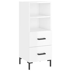 vidaXL Sideboard High Gloss White 34.5x34x90 cm Engineered Wood 2